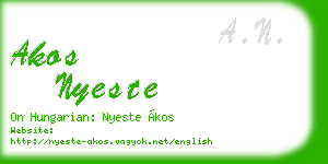 akos nyeste business card